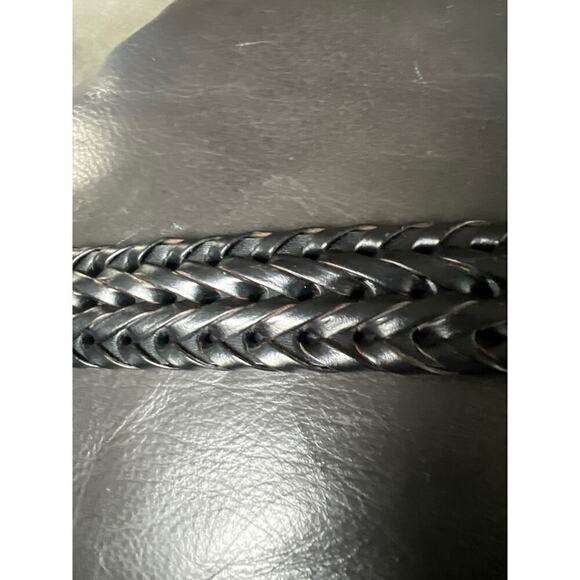 Tommy Bahama men’s braided black leather belt size 38-40 - Picture 6 of 6